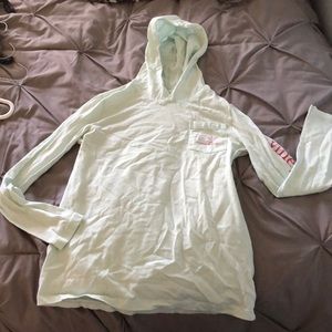 mint green/blue vineyard vines long sleeve girls